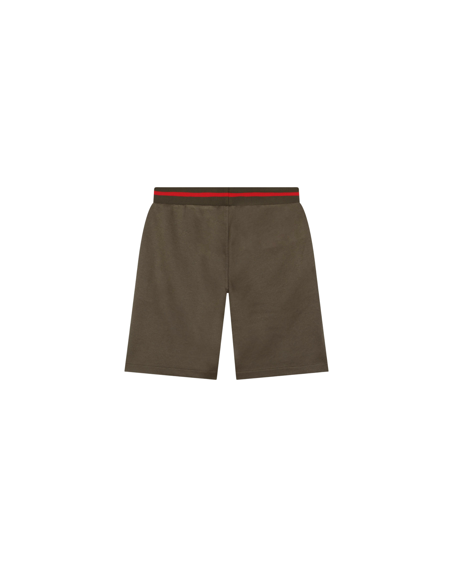 SHORT HUGO KIDS KAKI BANDE LOGO ROUGE
