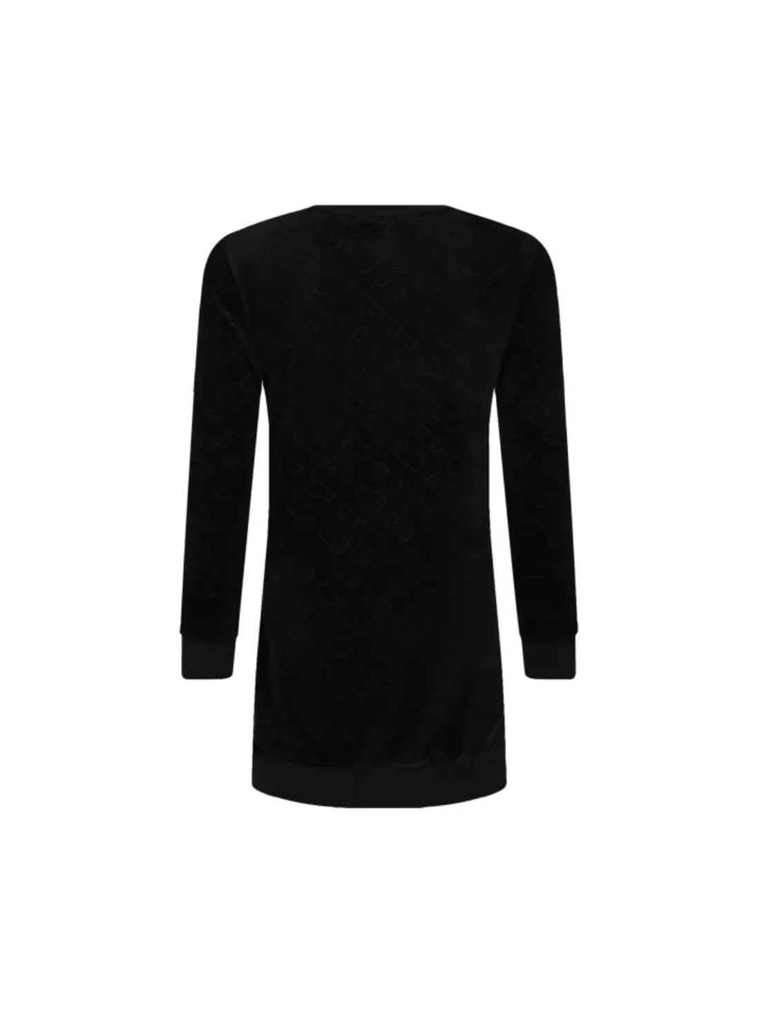 ROBE BOSS NOIRE EN VELOURS AVEC BANDE LATÉRALE