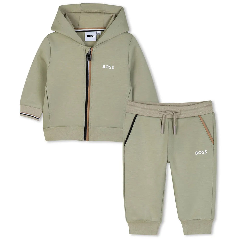 Ensemble jogging BOSS bébé garçon – Vert sauge