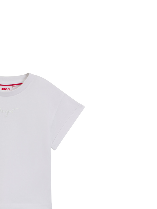 T-SHIRT COURT ENFANT EN COTON AVEC LOGO IRISÉ