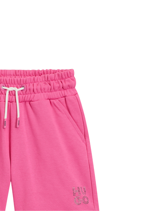 SHORT EN COTON MÉLANGÉ POUR ENFANT AVEC LOGO CLOUTÉ