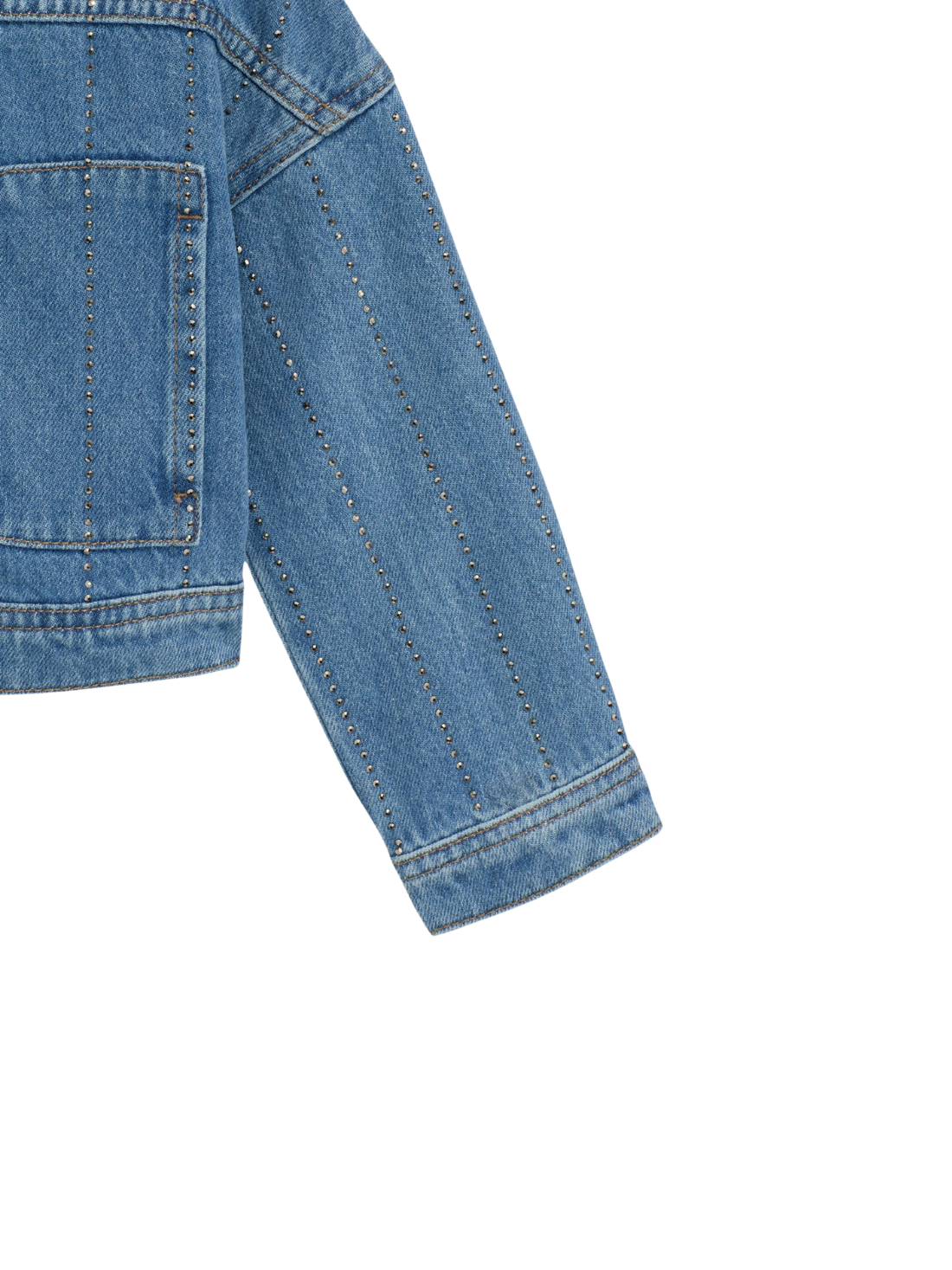 VESTE EN JEAN POUR ENFANT À RAYURES CLOUTÉES