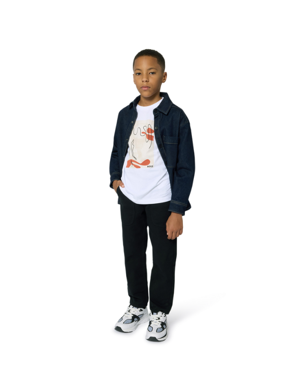 CHEMISE EN JEAN AVEC POCHE-POITRINE LOGOTÉE