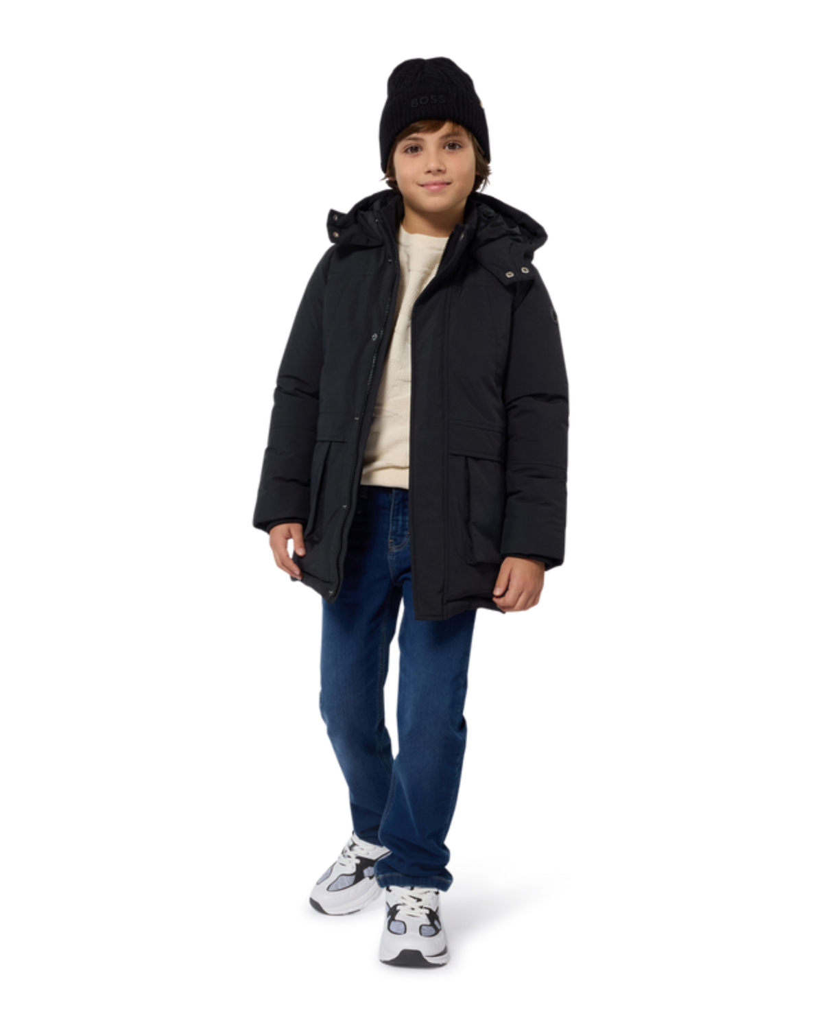 PULL BOSS GARÇON – STYLE MODERNE TEXTURÉ