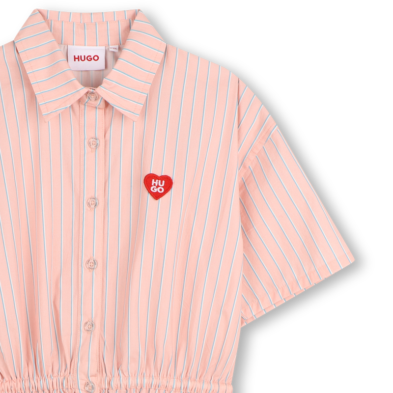 Robe-chemise rose pâle
