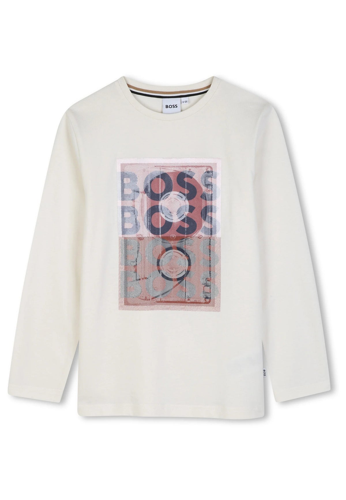 T-shirt manches longues BOSS garçon – Blanc