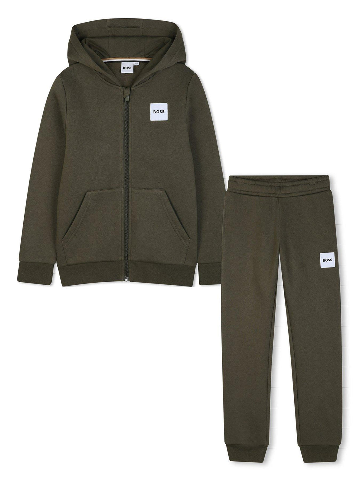 Ensemble jogging BOSS garçon – Vert olive