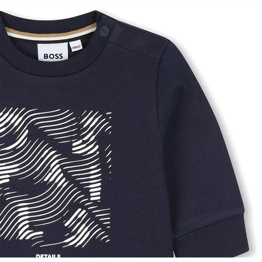Sweat BOSS bébé garçon – Bleu marine