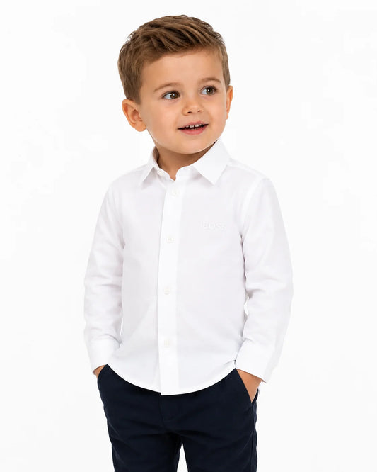 Chemise manches longues BOSS bébé garçon – Blanc