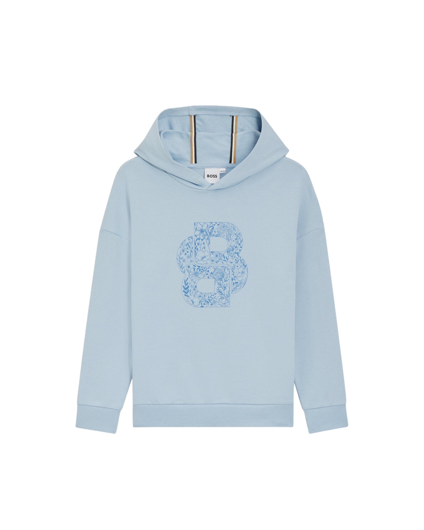 SWEAT A CAPUCHE EN COTON STRETCH AVEC MONOGRAMME DOUBLE B