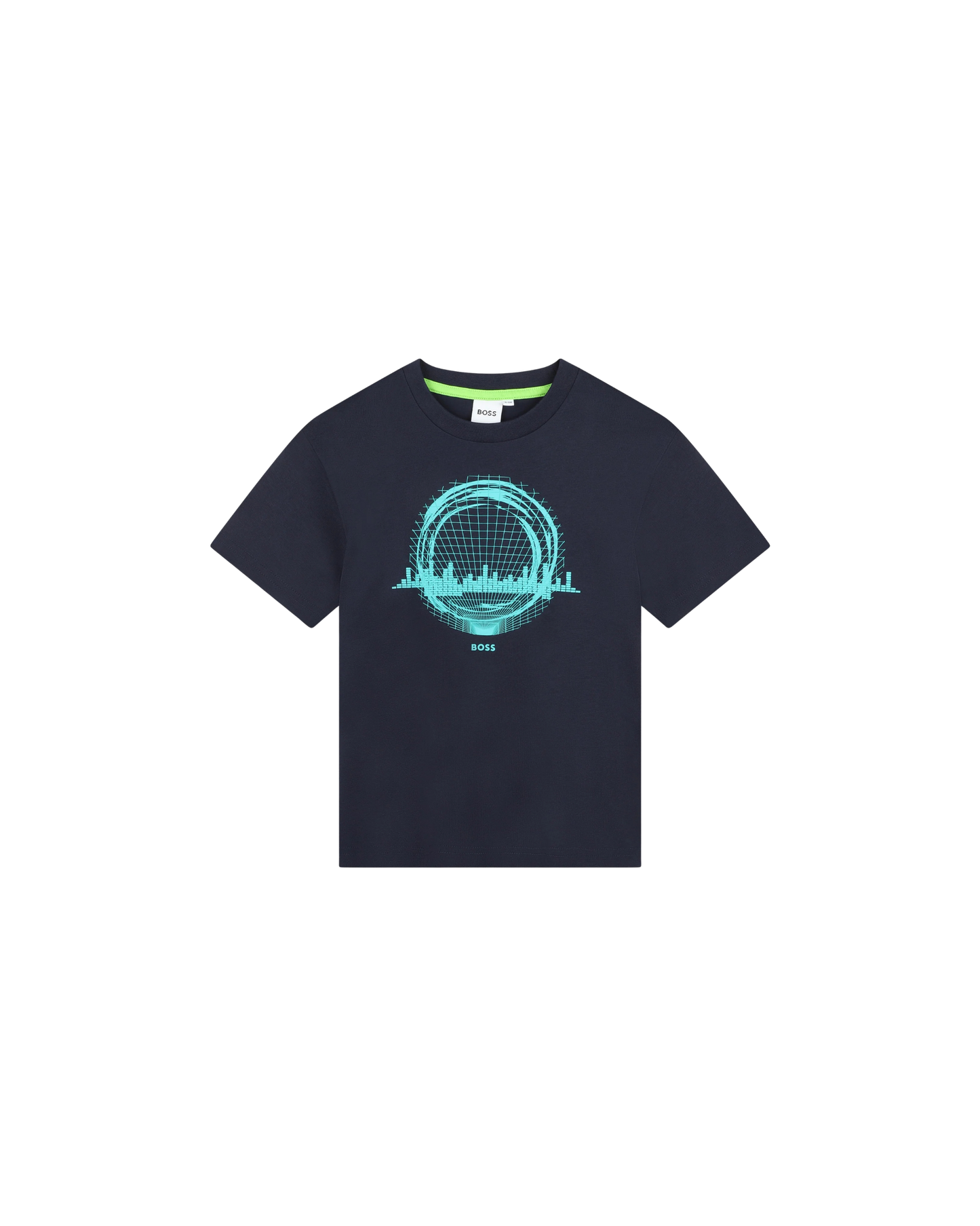 T-SHIRT BOSS KIDS BLEU MARINE IMPRIMÉ GRAPHIQUE