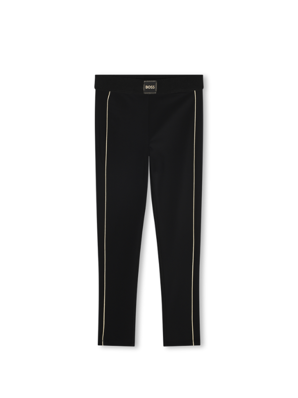 LEGGINGS NOIR AVEC BORDURES DORÉES
