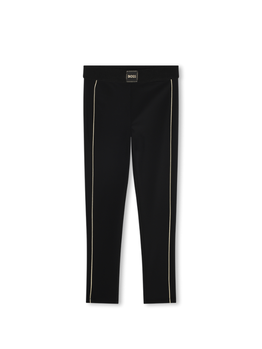 LEGGINGS NOIR AVEC BORDURES DORÉES