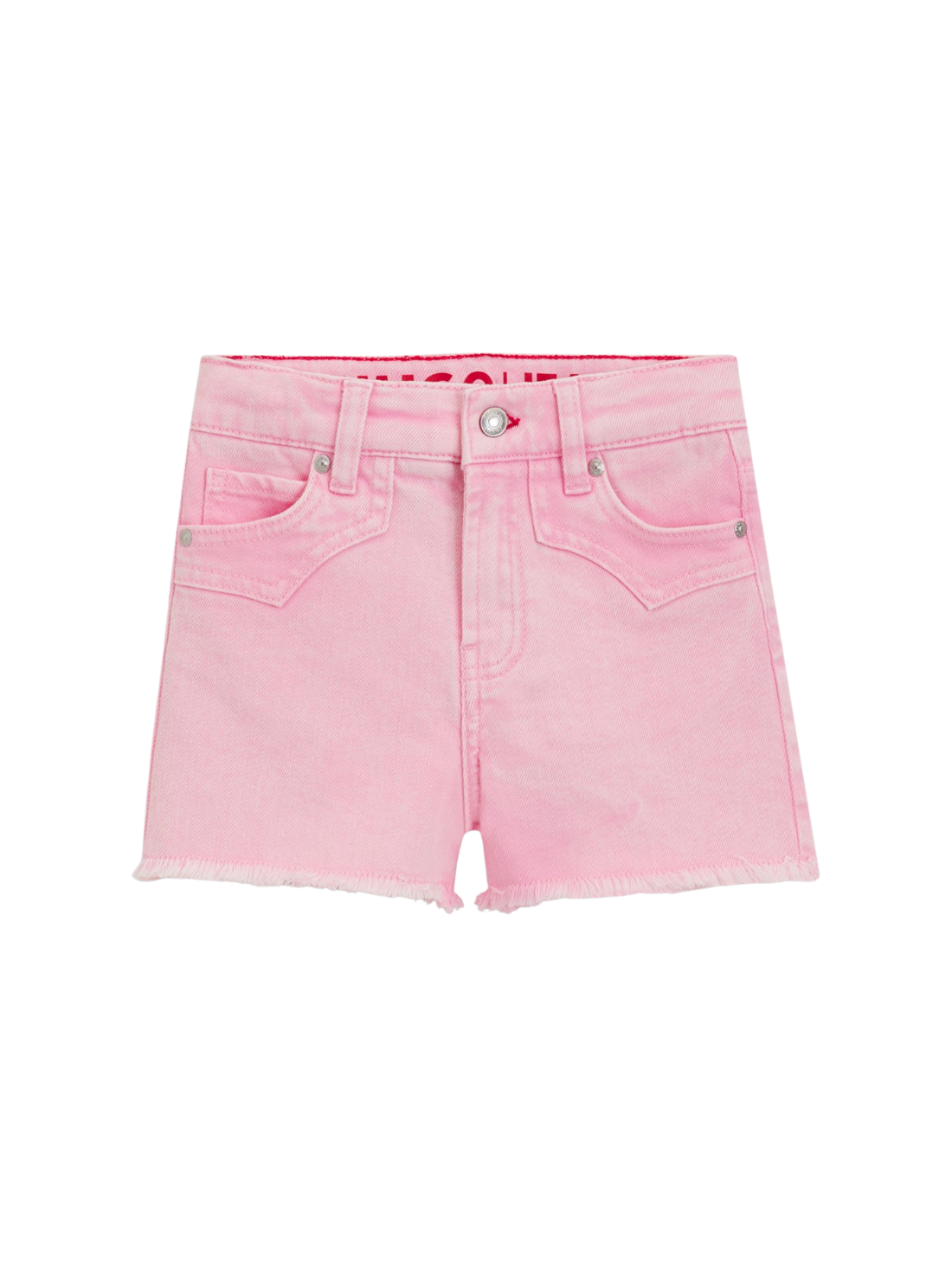 SHORT ENFANT EN DENIM EXTENSIBLE AVEC COUTURES D'INSPIRATION WESTERN