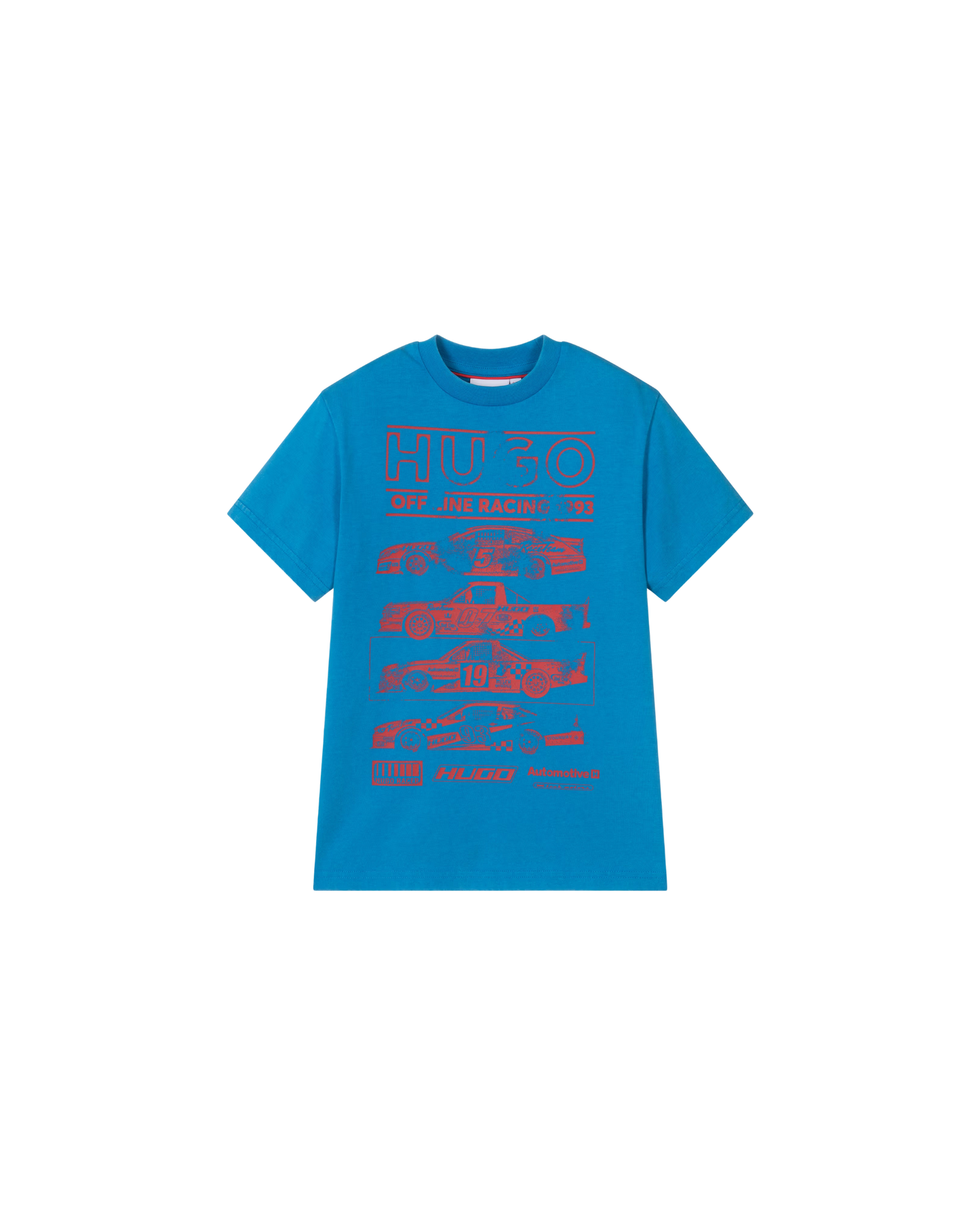 T-SHIRT HUGO KIDS BLEU RACING IMPRIMÉ