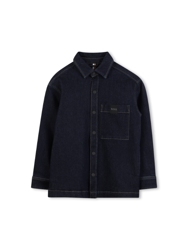 CHEMISE EN JEAN AVEC POCHE-POITRINE LOGOTÉE