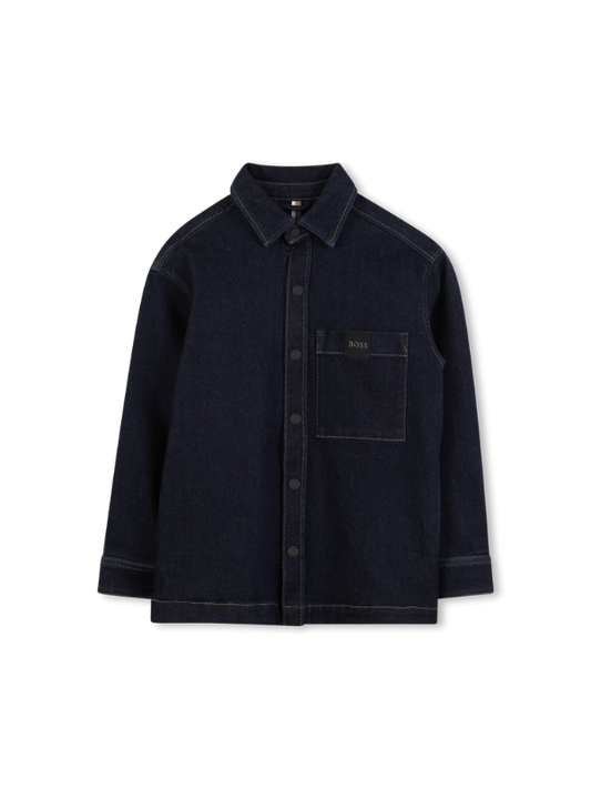 CHEMISE EN JEAN AVEC POCHE-POITRINE LOGOTÉE