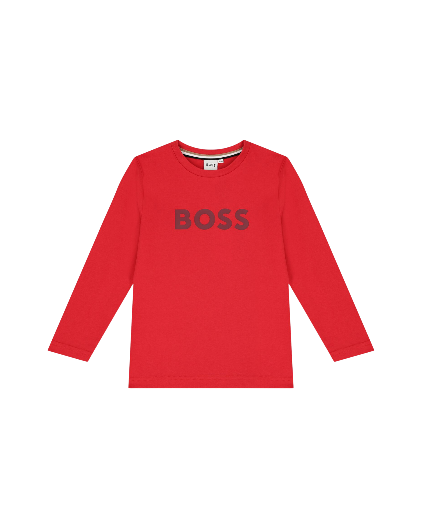 T-SHIRT ROUGE ENFANT À LOGO CENTRAL