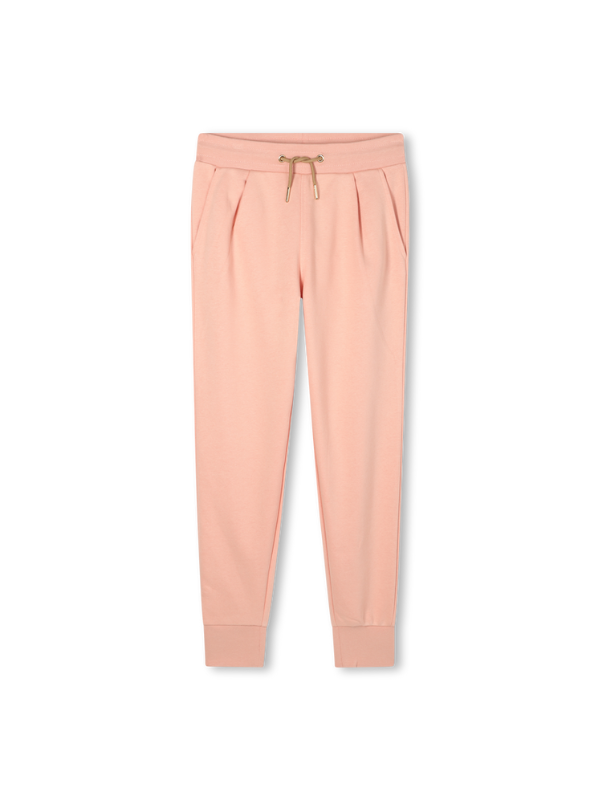 BAS DE SURVÊTEMENT EN COTON MÉLANGÉ PLISSÉ SUR LE DEVANT