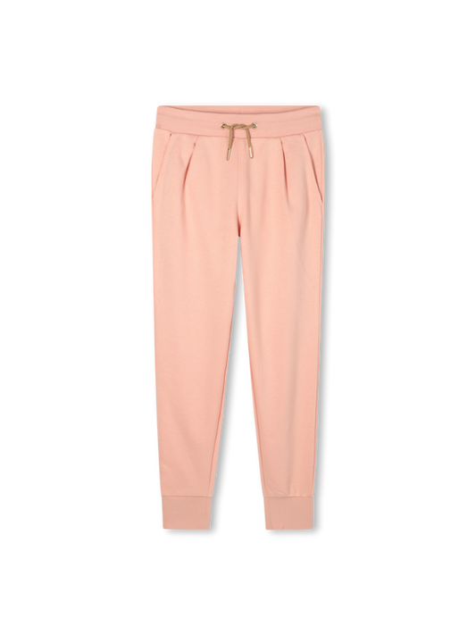 BAS DE SURVÊTEMENT EN COTON MÉLANGÉ PLISSÉ SUR LE DEVANT