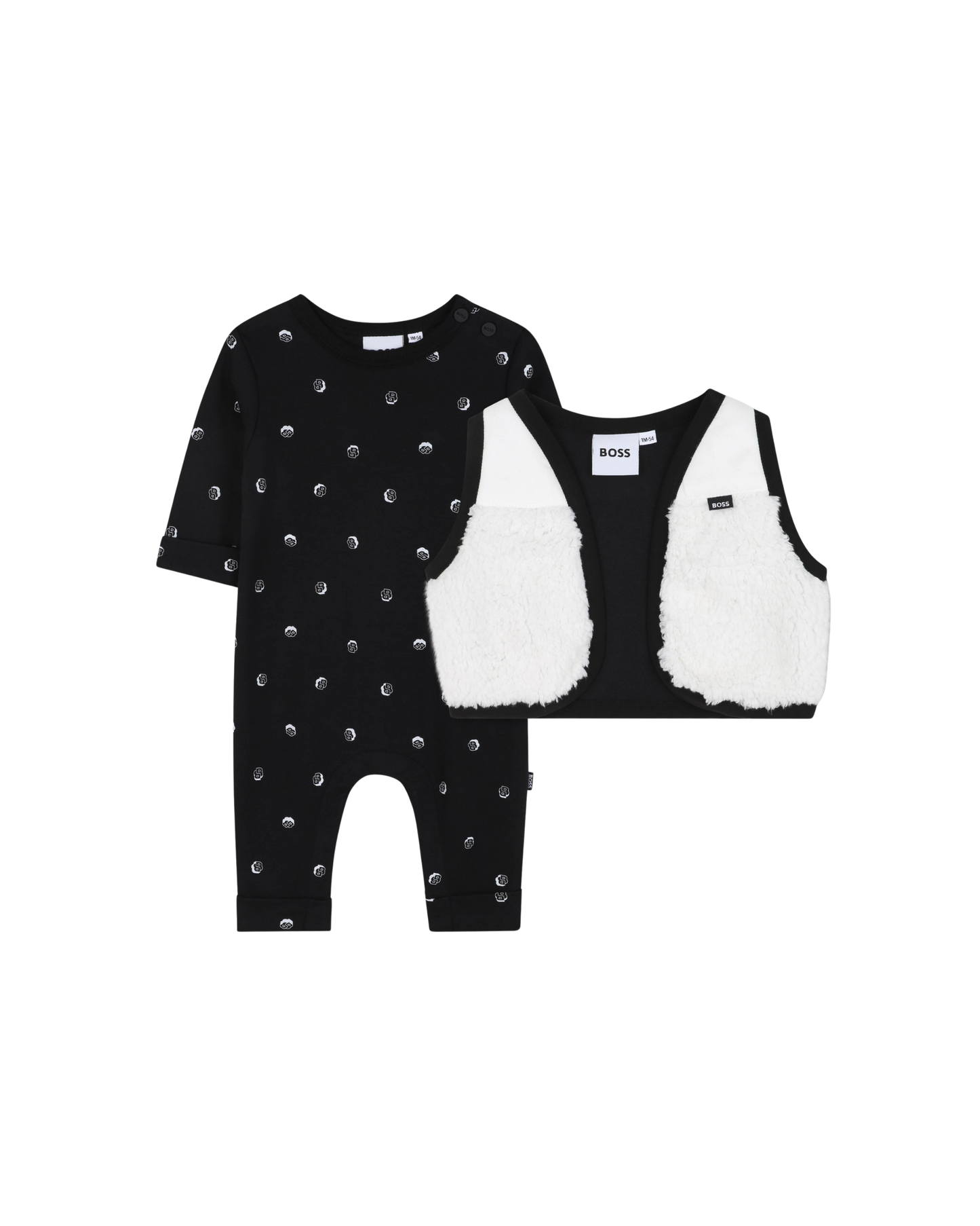 ENSEMBLE BOSS BÉBÉ – COMBINAISON & GILET SANS MANCHES