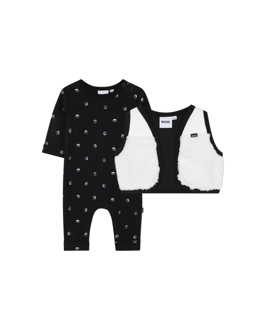ENSEMBLE BOSS BÉBÉ – COMBINAISON & GILET SANS MANCHES
