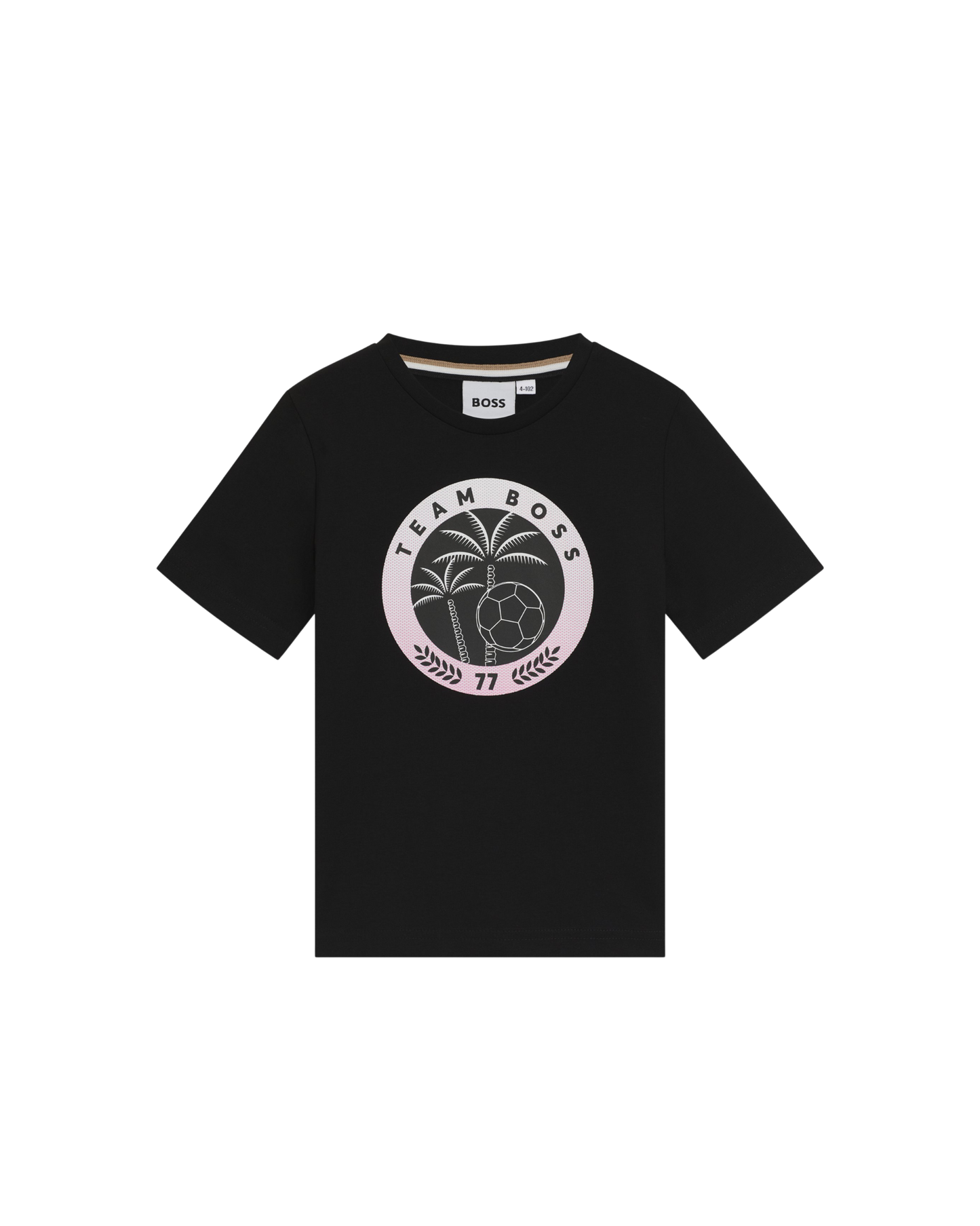 T-SHIRT BOSS KIDS NOIR IMPRIMÉ TEAM BOSS