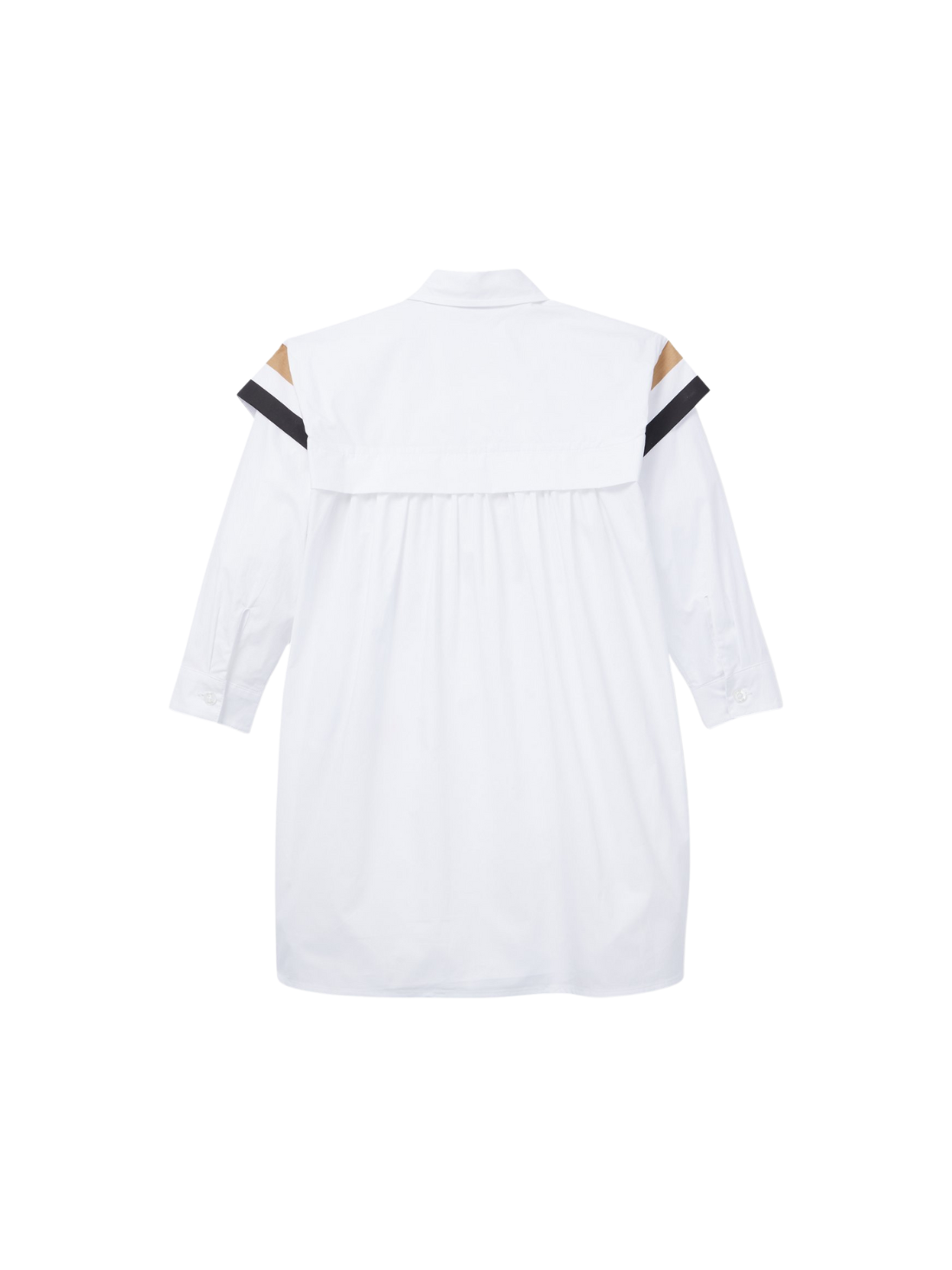 CHEMISE LONGUE BOSS BLANCHE À ÉPAULES DÉCORÉES