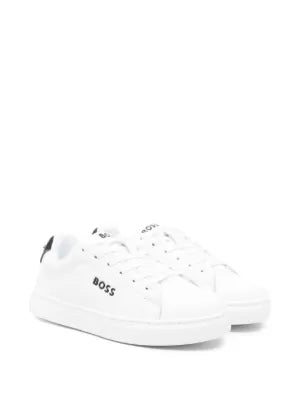 Baskets en cuir BOSS garçon – Blanc
