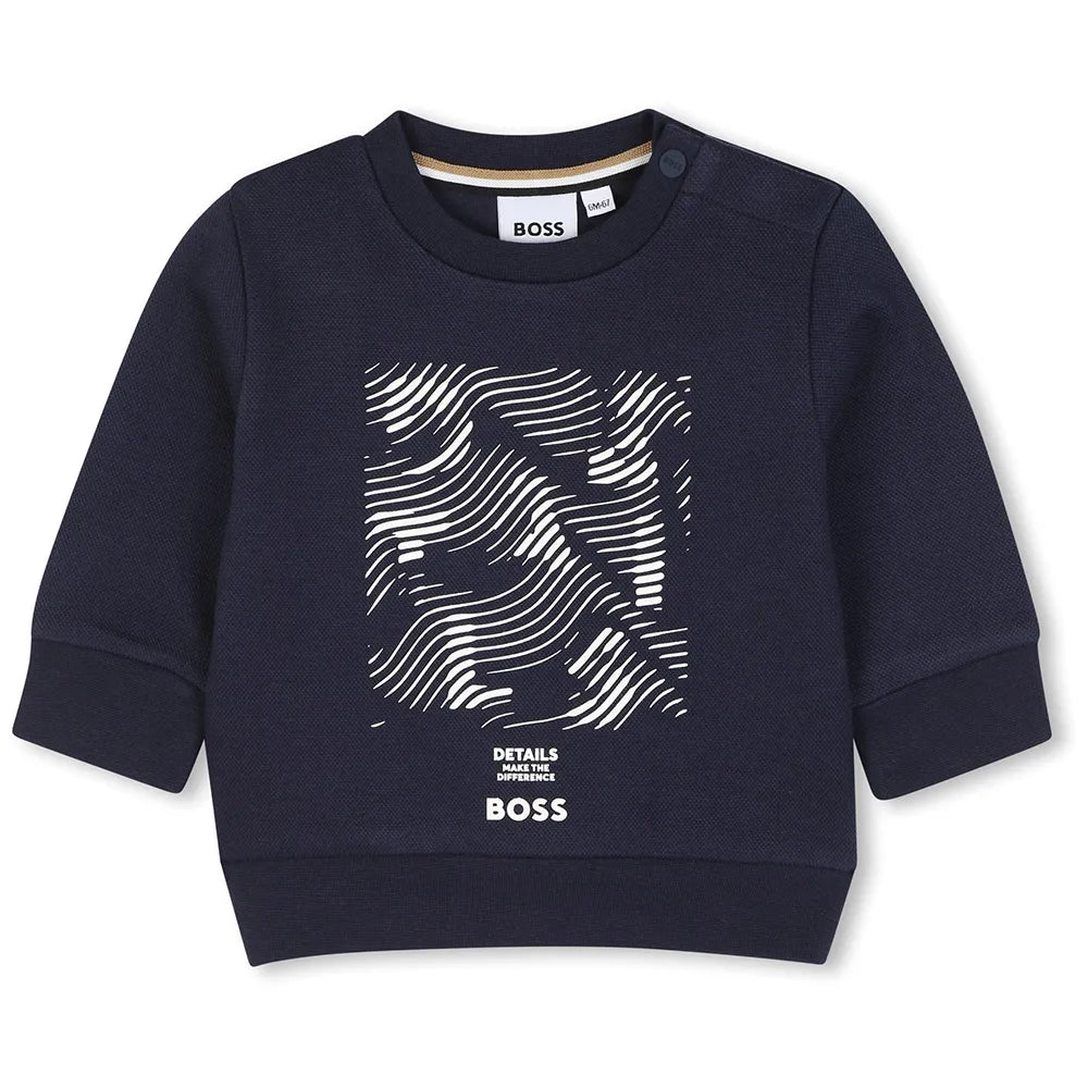 Sweat BOSS bébé garçon – Bleu marine
