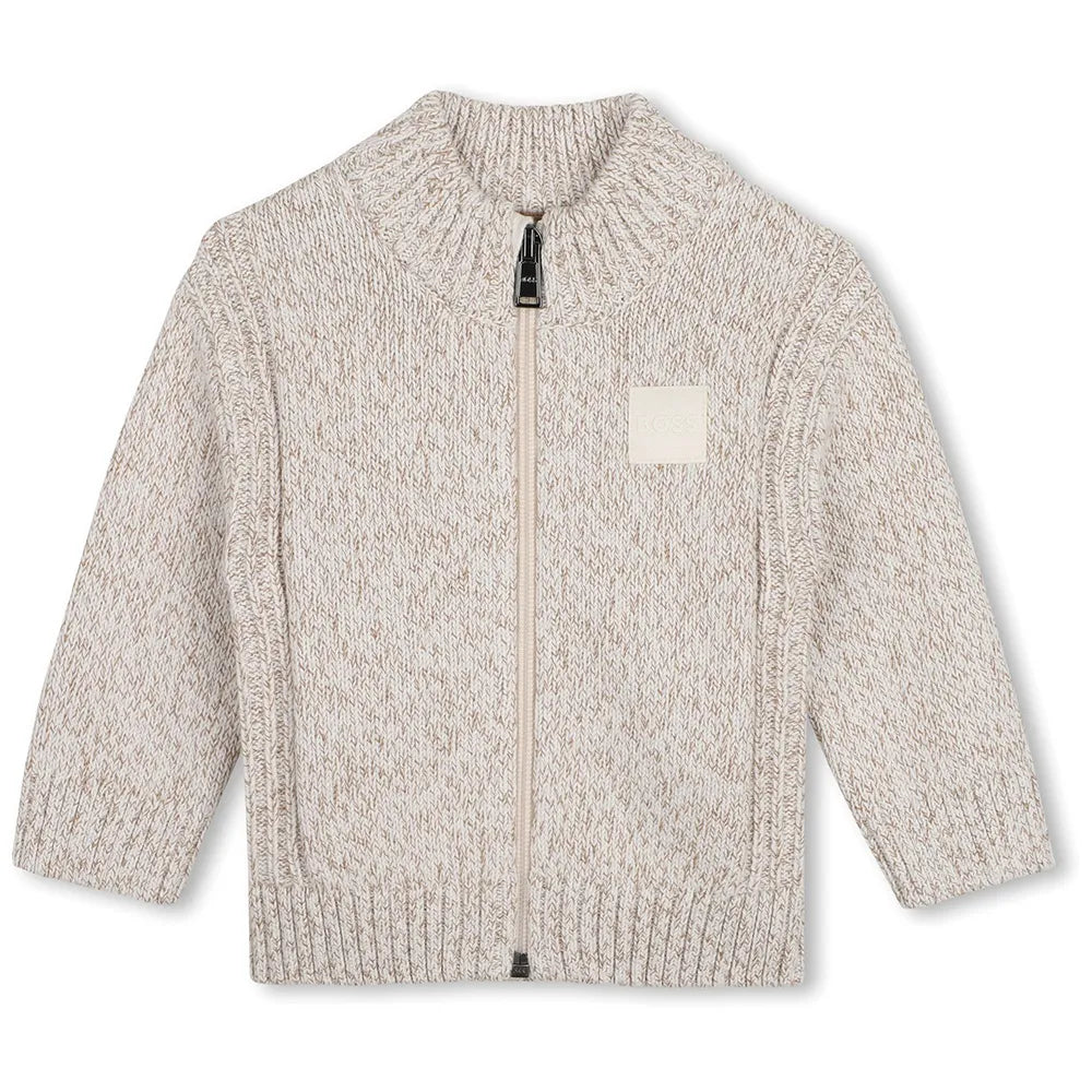 Cardigan tricot BOSS bébé garçon – Beige