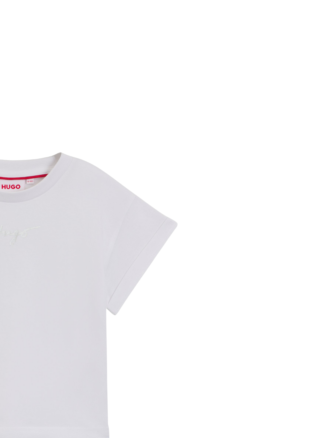 T-SHIRT COURT ENFANT EN COTON AVEC LOGO IRISÉ