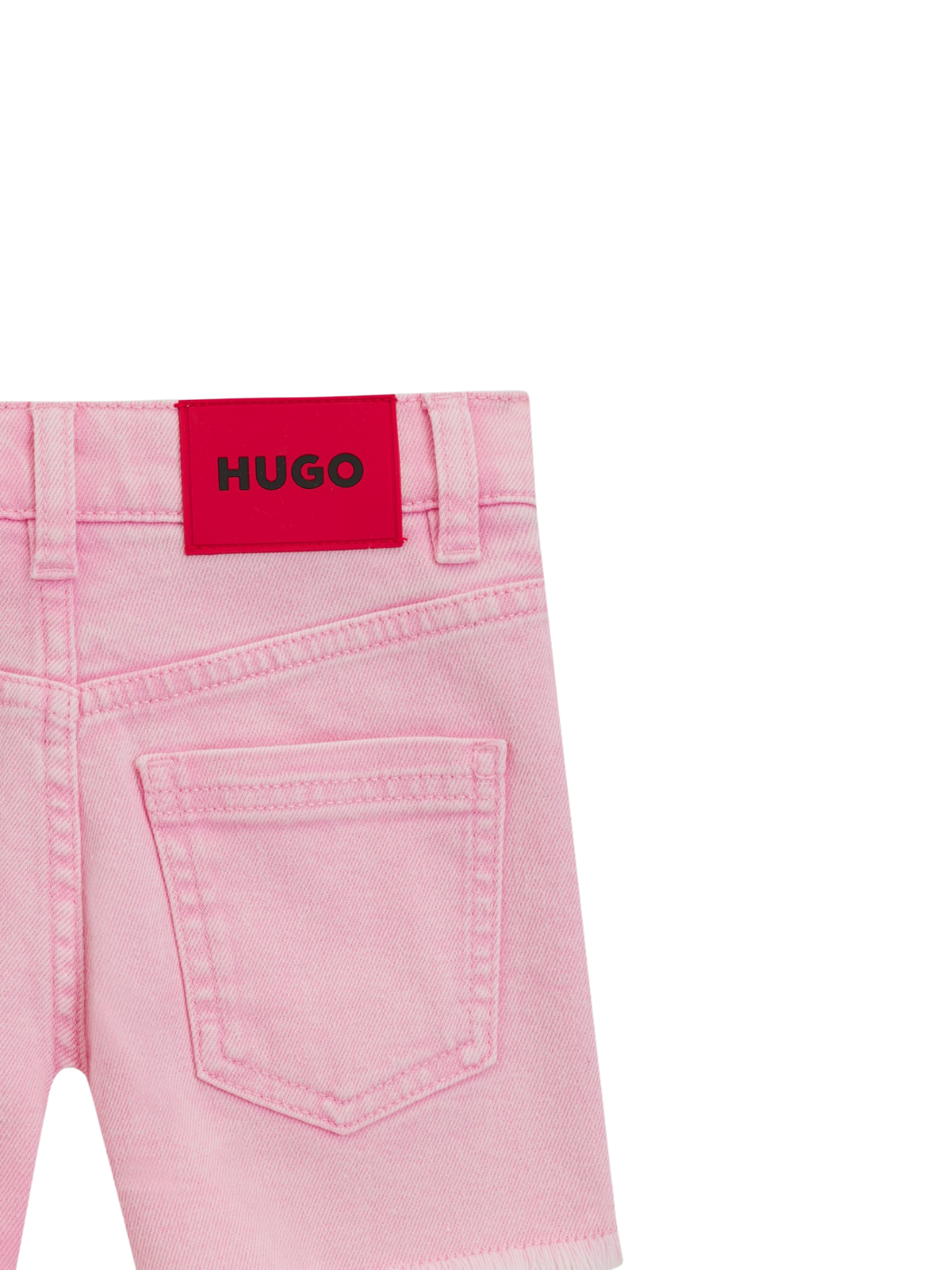 SHORT ENFANT EN DENIM EXTENSIBLE AVEC COUTURES D'INSPIRATION WESTERN