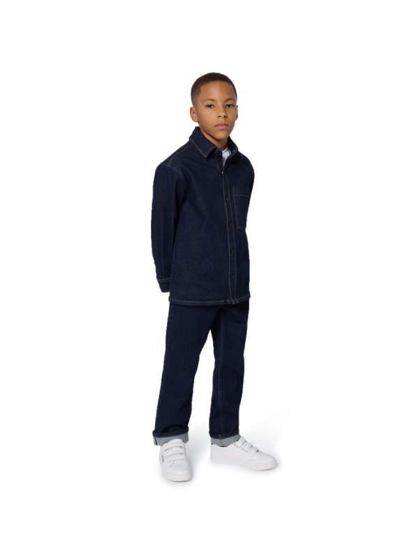 CHEMISE EN JEAN AVEC POCHE-POITRINE LOGOTÉE