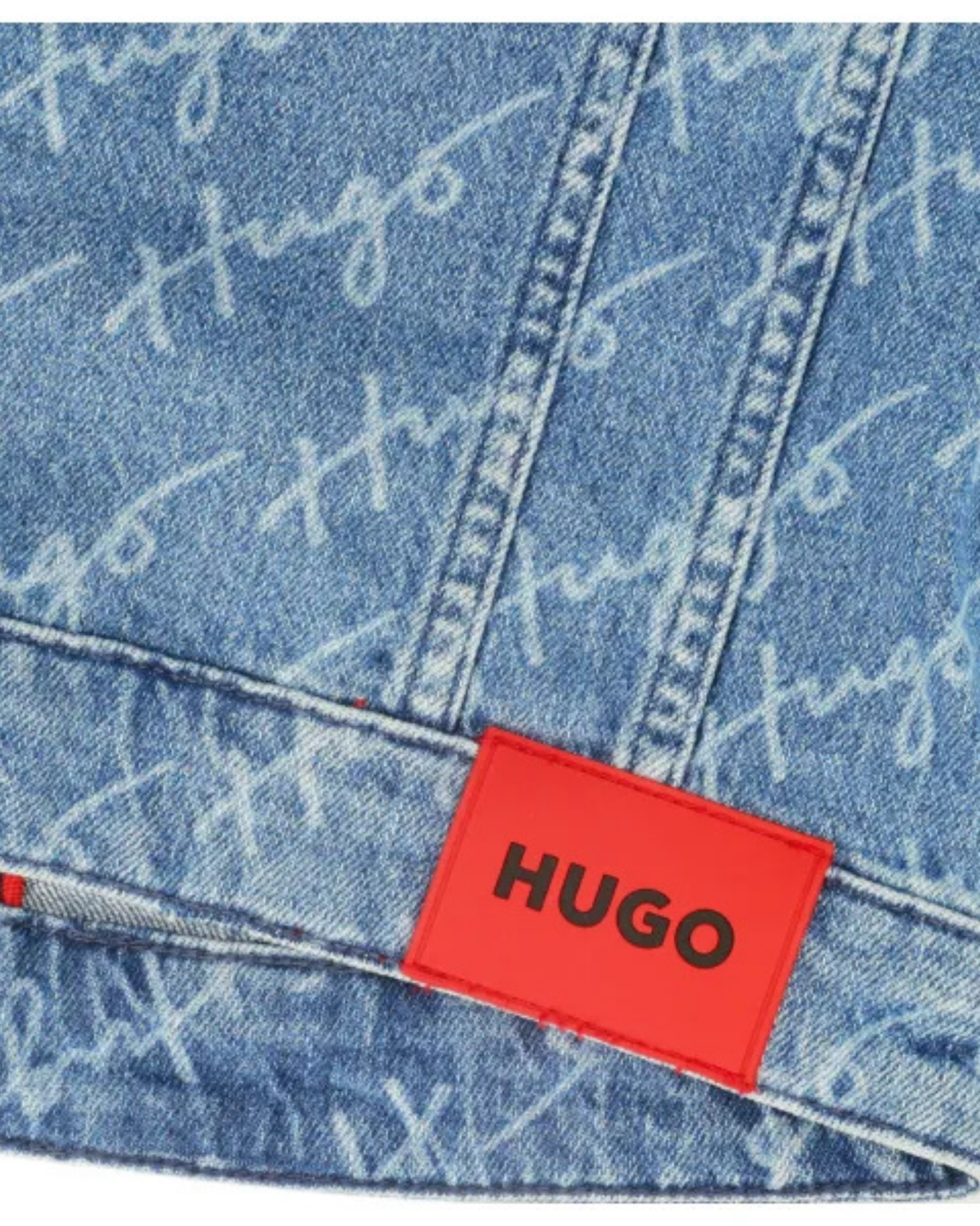 VESTE EN JEAN HUGO KIDS BLEU LOGO ALL OVER