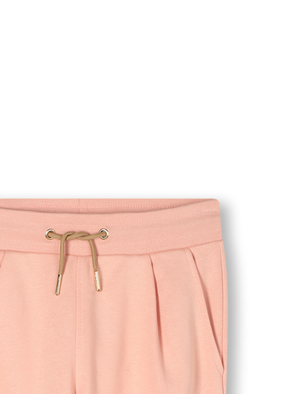 BAS DE SURVÊTEMENT EN COTON MÉLANGÉ PLISSÉ SUR LE DEVANT