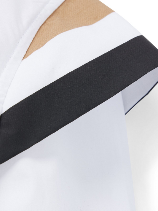 CHEMISE LONGUE BOSS BLANCHE À ÉPAULES DÉCORÉES