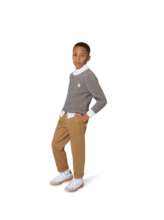 CHINO EN SERGÉ DE COTON EXTENSIBLE