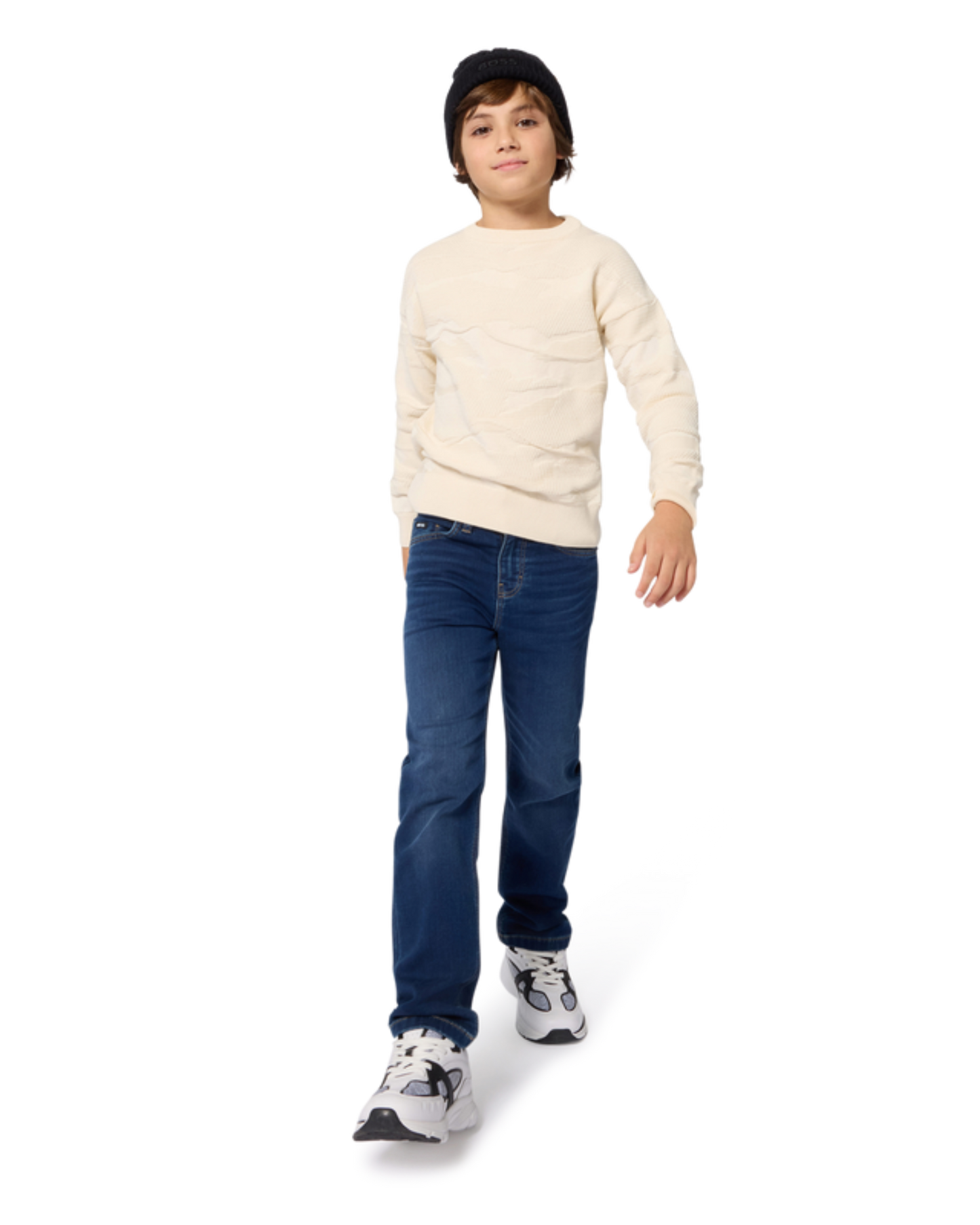 PULL BOSS GARÇON – STYLE MODERNE TEXTURÉ