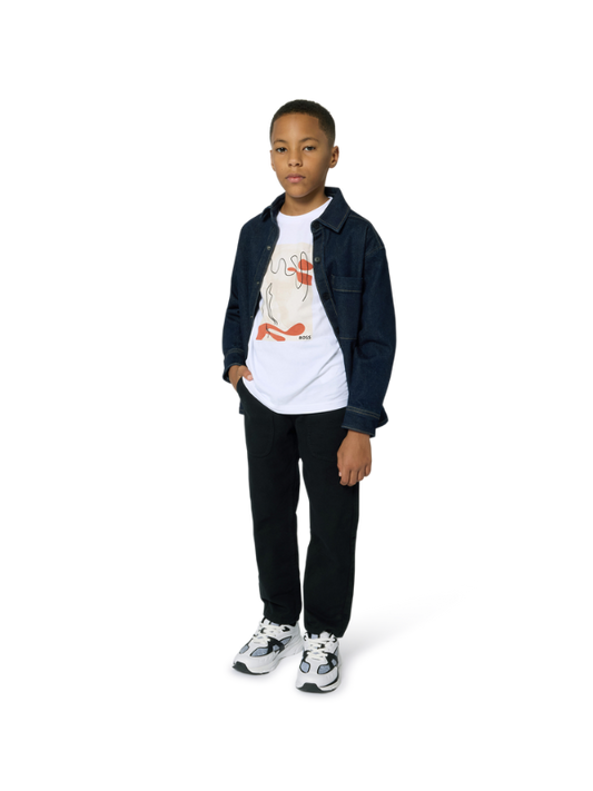 CHEMISE EN JEAN AVEC POCHE-POITRINE LOGOTÉE