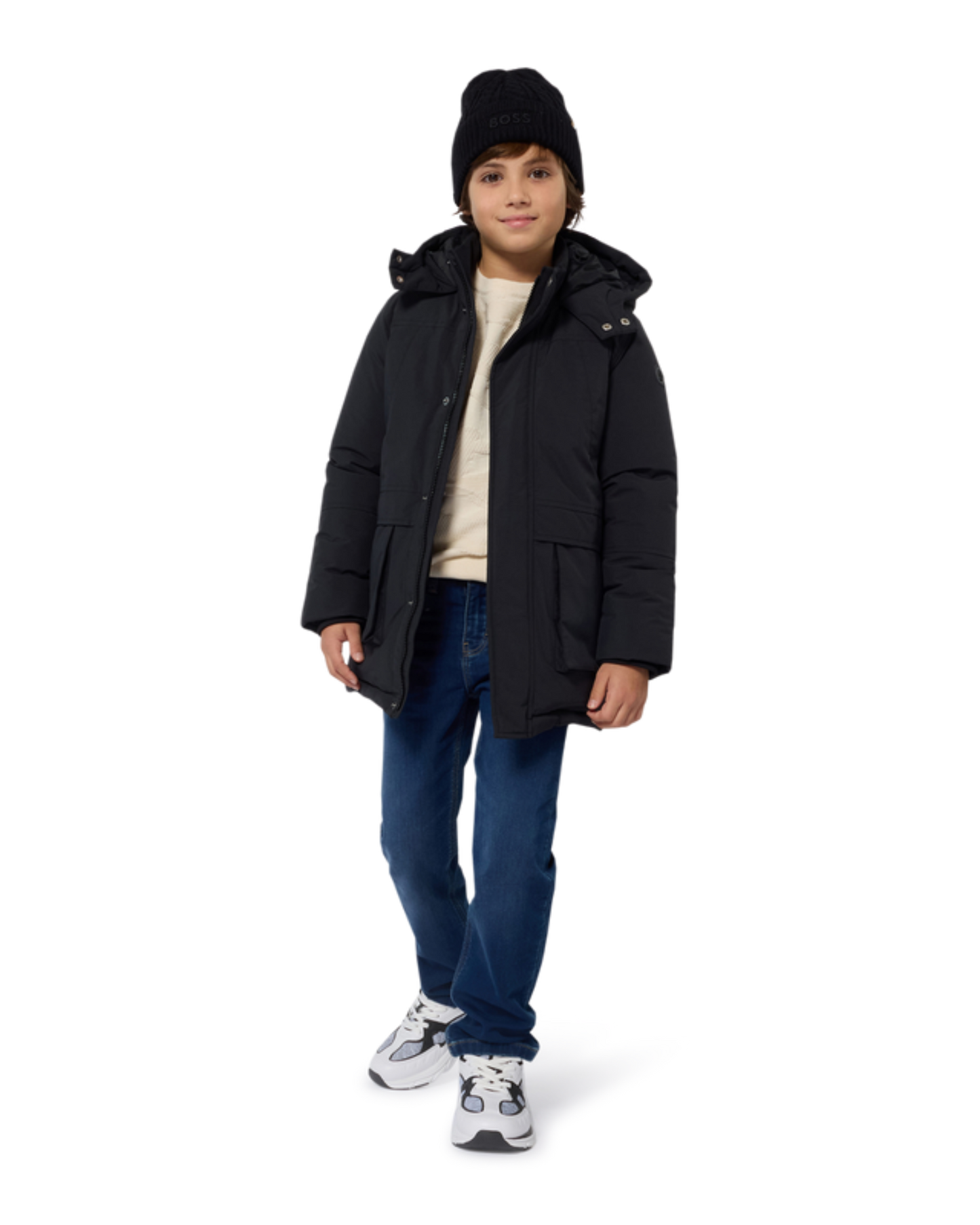 PULL BOSS GARÇON – STYLE MODERNE TEXTURÉ