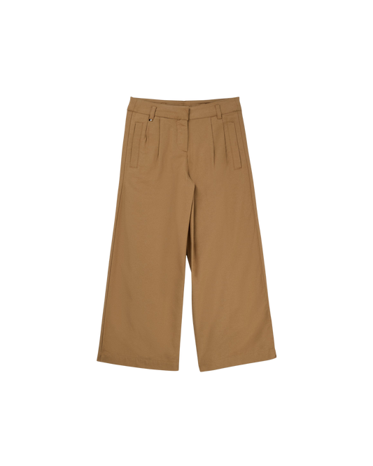 PANTALON AMPLE EN SERGE DOUX