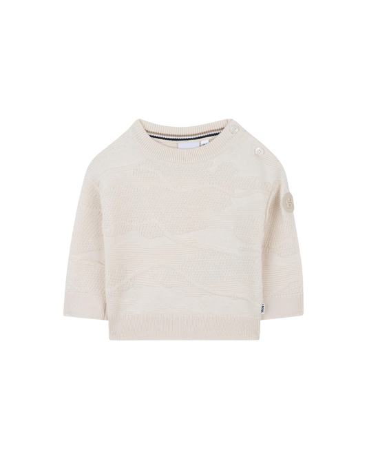 PULL EN MAILLE BOSS BÉBÉ GARÇON – ÉLÉGANCE INTEMPORELLE
