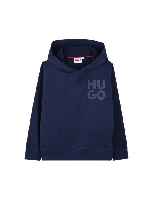SWEAT À CAPUCHE HUGO À LOGO TON SUR TON