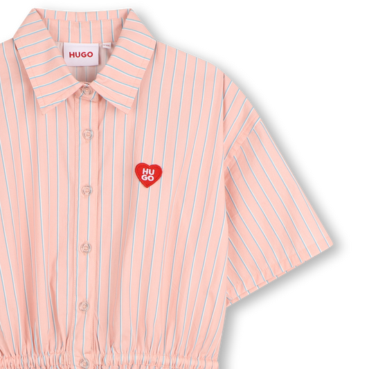 Robe-chemise rose pâle