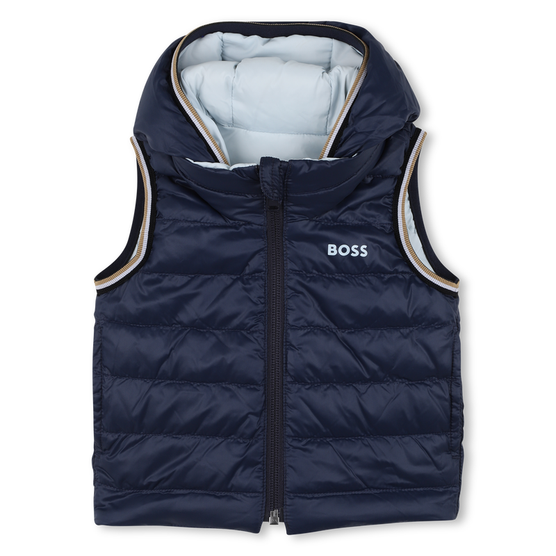 Gilet doudoune réversible BOSS bébé garçon – Bleu glacier et bleu marine