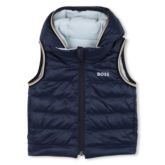 Gilet doudoune réversible BOSS bébé garçon – Bleu glacier et bleu marine