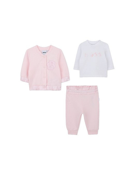 ENSEMBLE PANTALON, CARDIGAN ET T-SHIRT
