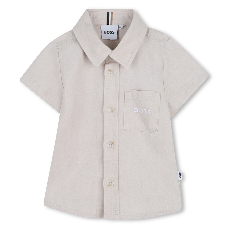 Chemise à manches courtes ivoire