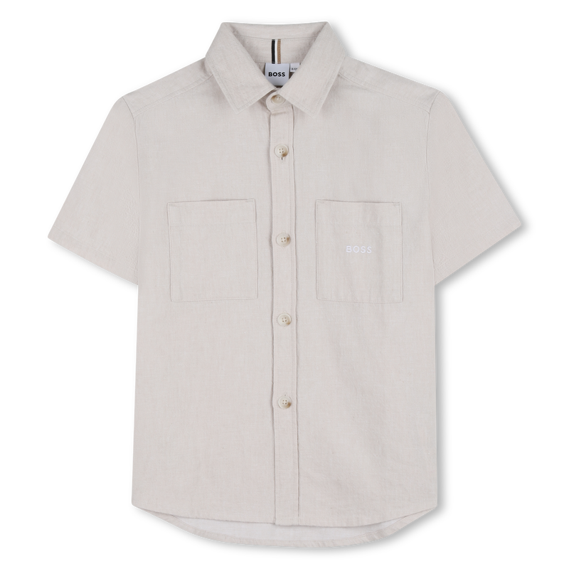 Chemise à manches courtes ivoire
